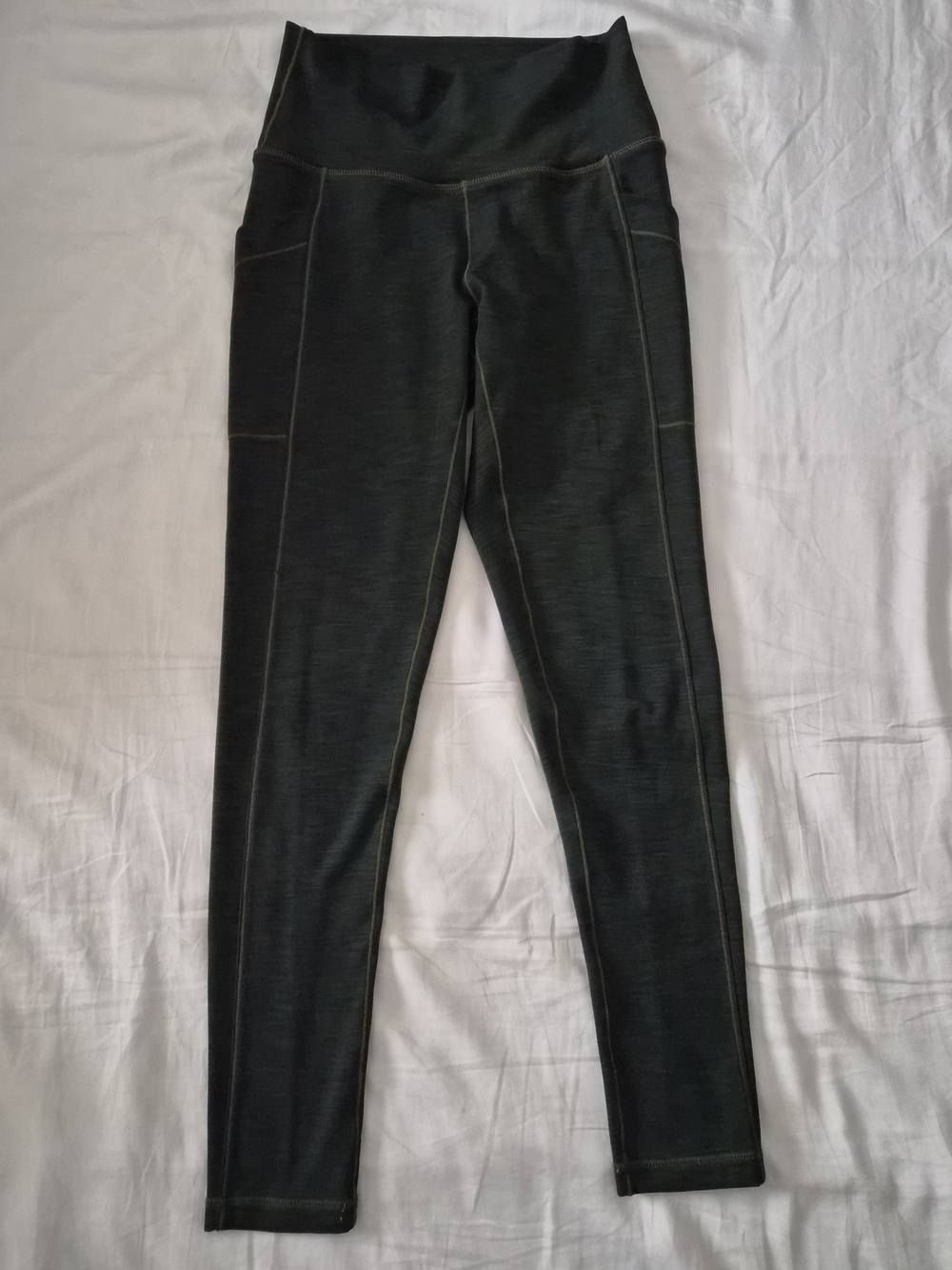 Prana Women's Dark Green Becksa 7/8 Stretch High-Waist Jeggings